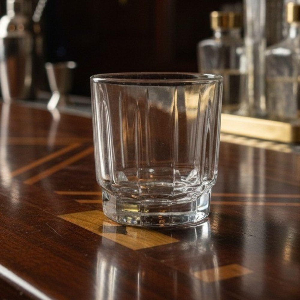 Arcoroc Arcade‎ Bengale Lowball Tumbler, Ribbed Rocks Glass, 8oz Old Fashioned